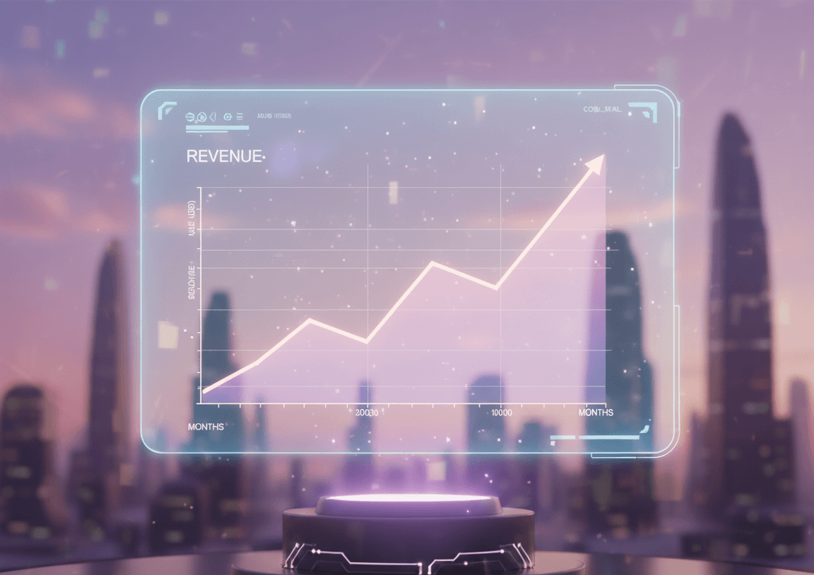 Illustrative revenue growth visual